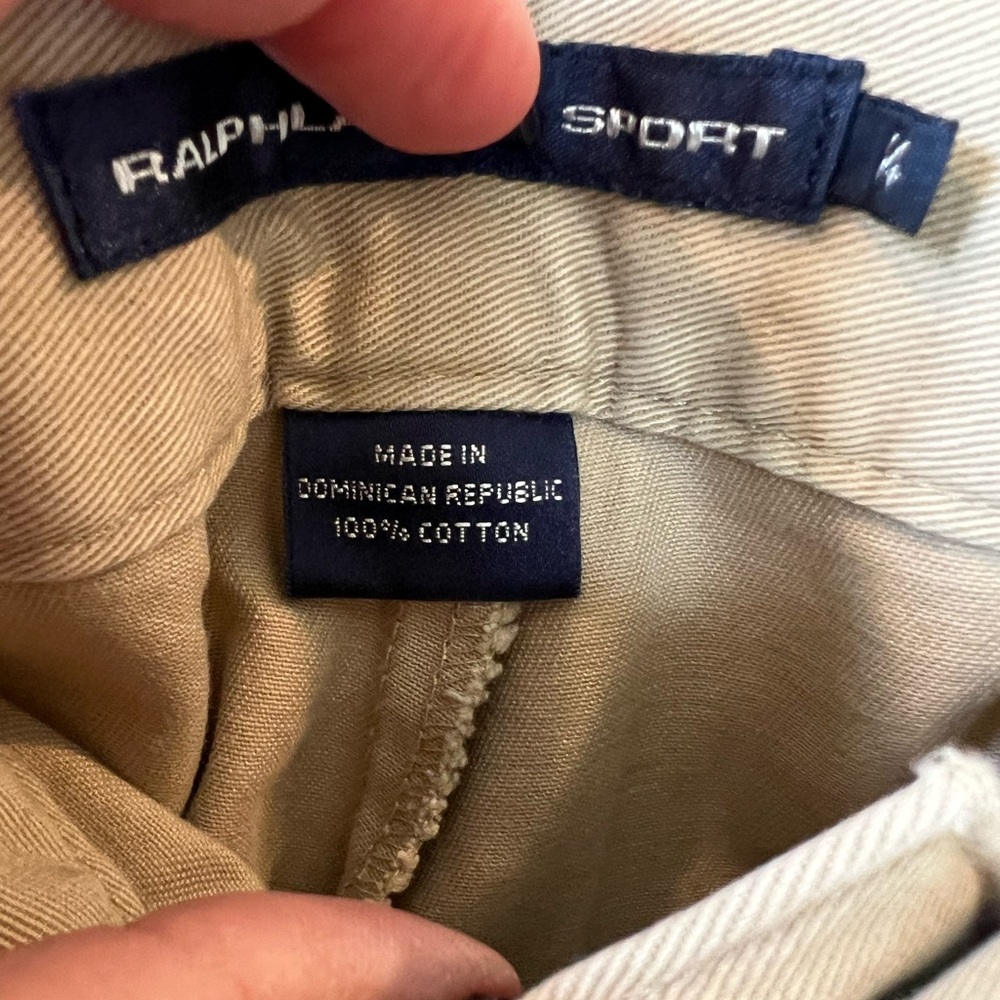 Ralph Lauren Sport Tan Cropped Pants Women‎ 14 Casual Lightweight Summer Neutral - Picture 4 of 10
